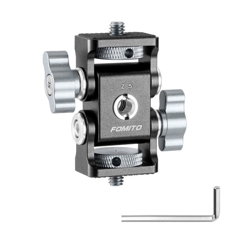 Fomito Z5 Pro Dual-Head Monitor Mount | Swivel & Tilt Adjustable Adapter for Camera Rigs- F0010