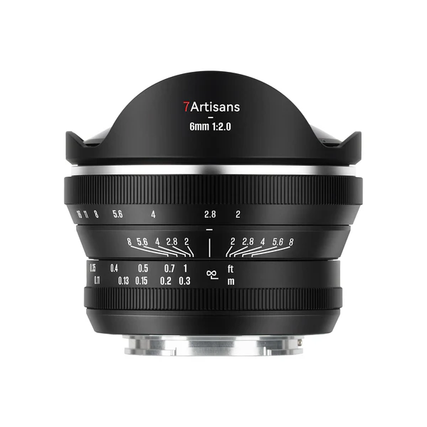 7Artisans MF 6mm f/2.0 APS-C Lens for Sony E/Fuji X/EOS-R/Nikon Z/Panasonic/Olympus M43