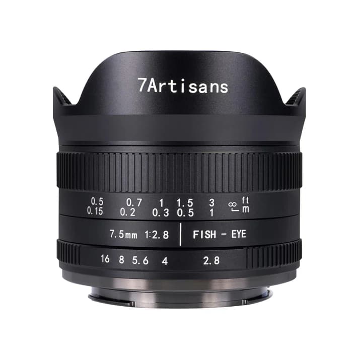 7Artisans MF 7.5mm f/2.8 Mark II APS-C lens for E/EOS-R/FX/M43/Z
